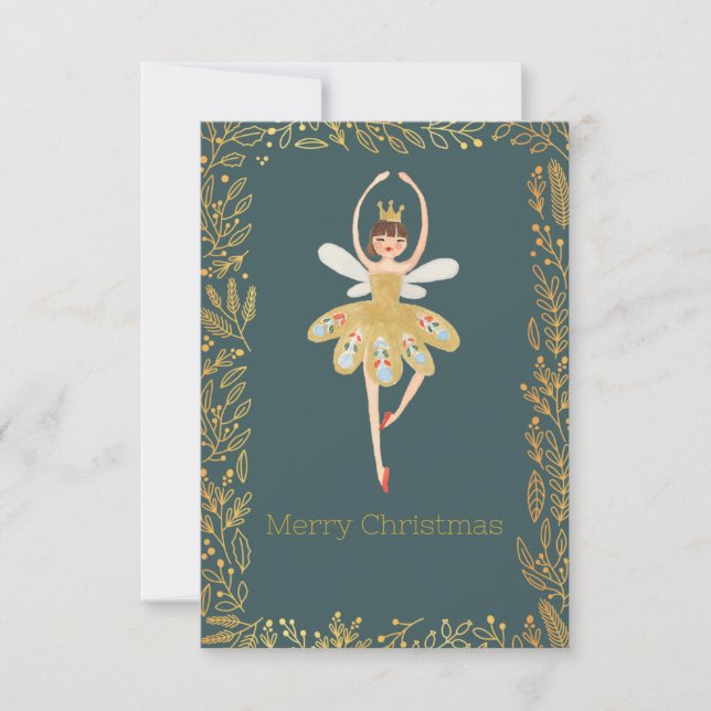 Invitation Modern Cute Nutcracker Ballet Christmas Card  (Devant)