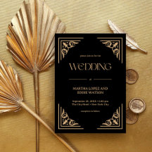 Modern Deco | Elegant Black and Gold Wedding