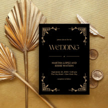 Modern Deco | Elegant Black and Gold Wedding