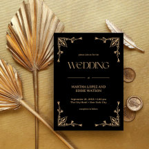 Modern Deco | Elegant Black and Gold Wedding