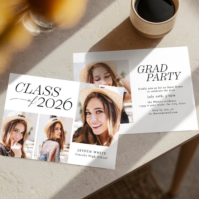 Invitation Modern Elegance Class of 2026 Photo Graduation (Modern Elegance Class of 2026 Photo Graduation Invitation)