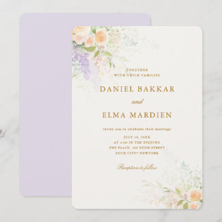 Invitation Modern Elegant Boho Wildflower Wedding