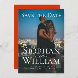 Invitation Modern Enregistrer La Date Photo Personnalisée