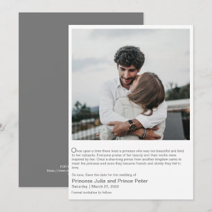 Invitation Modern Fairytale Love Story Photo Enregistrer La D