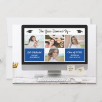 Modern Grad Photo Collage Funny Graduation Party