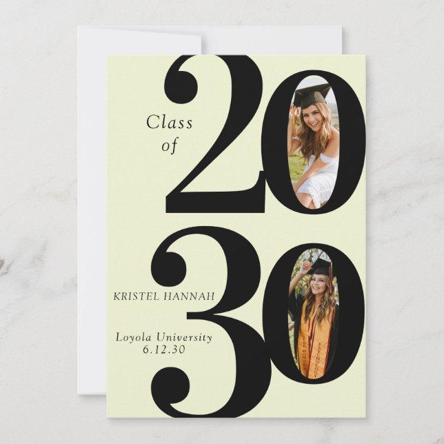Invitation Modern Graduation Photo Invite (Devant)