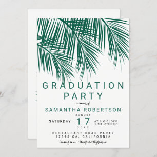 Invitation Modern greenery palm tree elegant