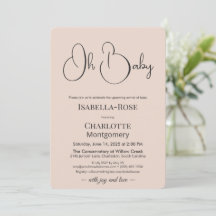 Modern Minimalist Baby Shower | Powder Blush