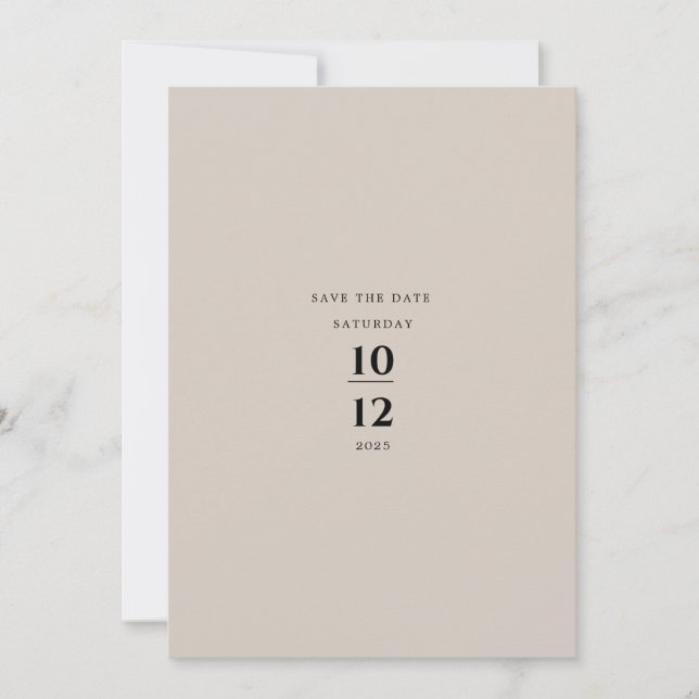 Invitation Modern Minimalist Elegant Silver Grey Wedding (Devant)