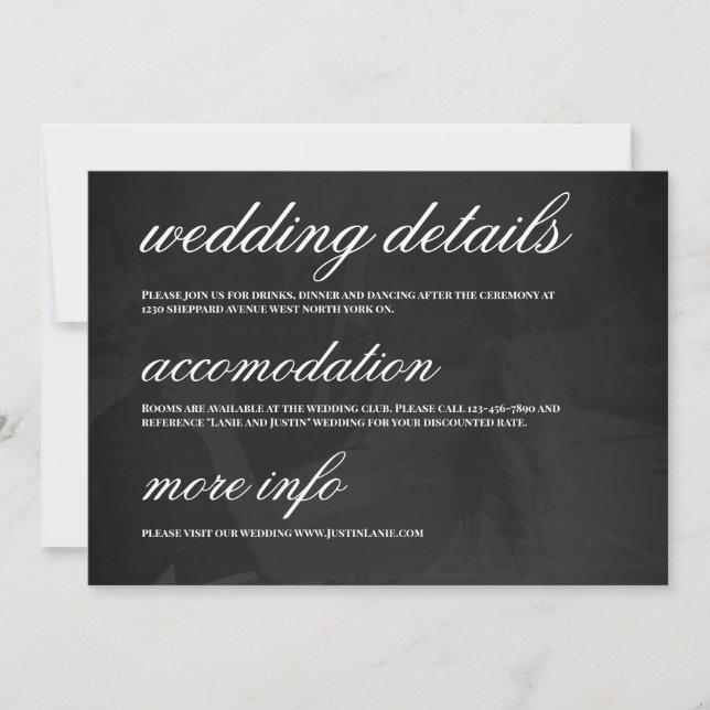 Invitation Modern Minimalist Save the Date Wedding Details (Devant)