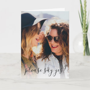 Invitation Modern Photo   Veux-tu être ma demoiselle d'honneu