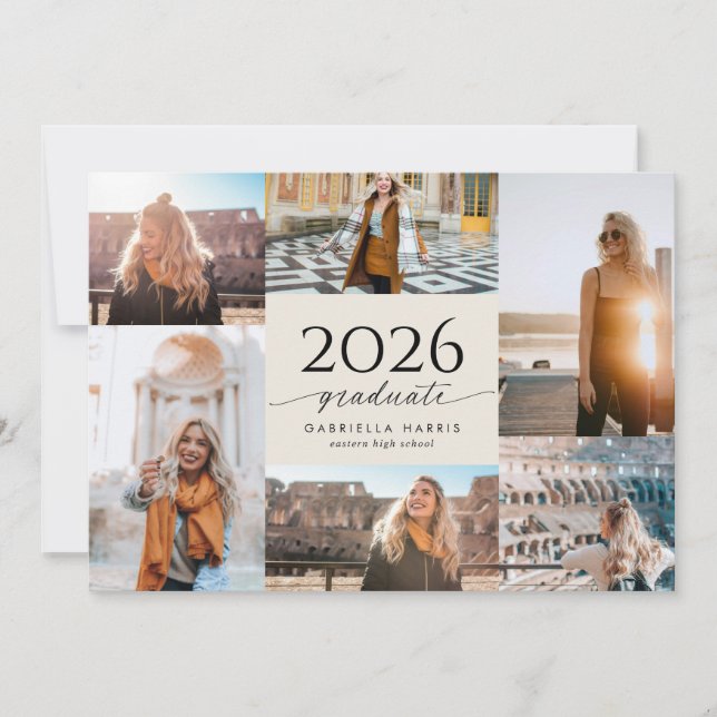 Invitation Modern Script 2026 Graduation  (Devant)