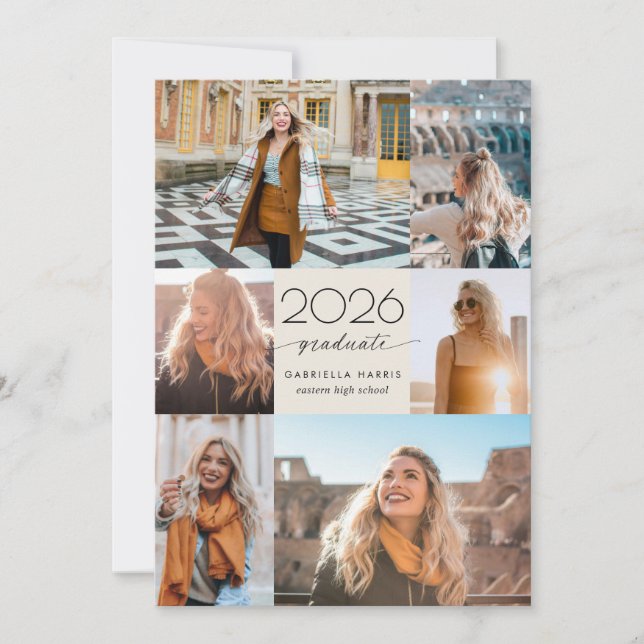 Invitation Modern Script 2026 Graduation (Devant)