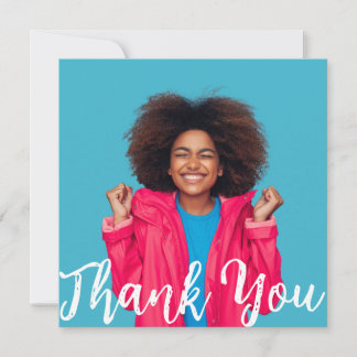 Invitation Modern Script Custom Photo Graduation Thank You  I