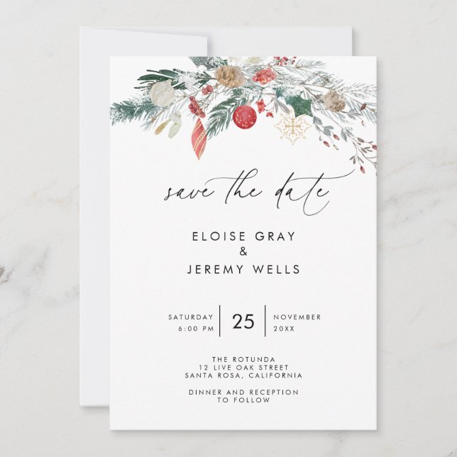 Invitation Modern Script Save the Date (Devant)