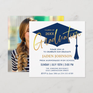 Invitation Modern Simple Class of 2024 PHOTO Graduation Party