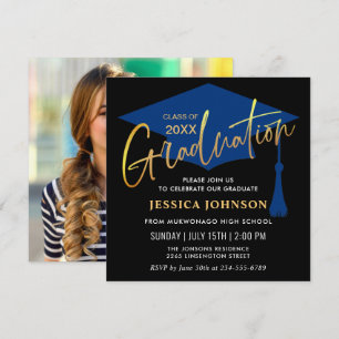 Invitation Modern Simple Class of 2024 PHOTO Graduation Party