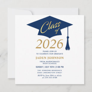 Invitation Modern Simple Class of 2025 Graduation Party