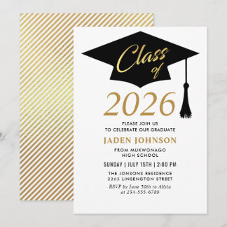 Invitation Modern Simple Class of 2025 Graduation Party