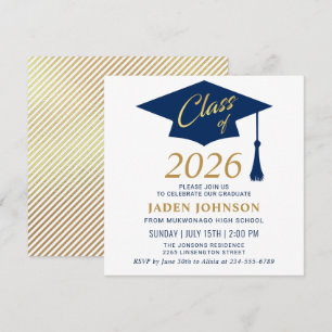 Invitation Modern Simple Class of 2025 Graduation Party