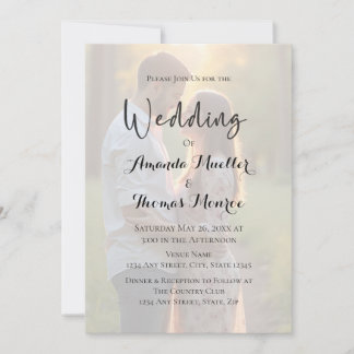 Invitation Modern Simple Photo Wedding