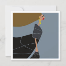 Modern Style Glam Fashion Art Card Miss Jazzy