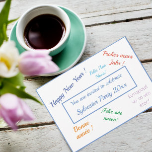 Invitation Modern Sylvester partie typographie personnalisabl