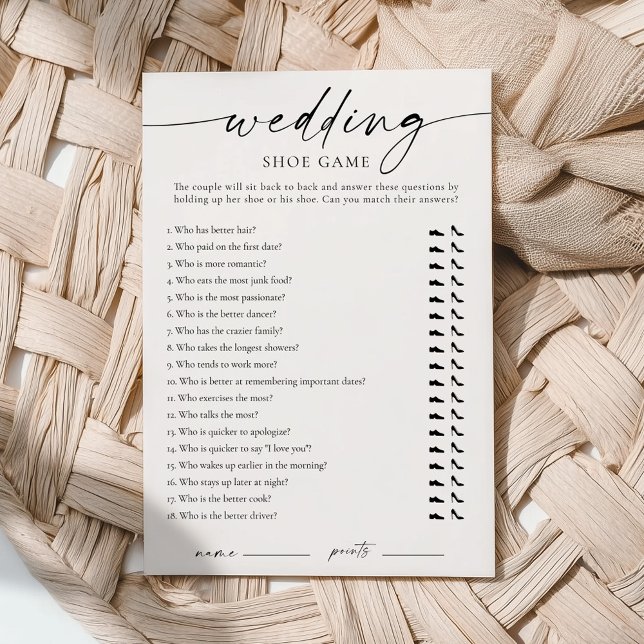 Invitation Modern Wedding Shoe Game (Créateur téléchargé)