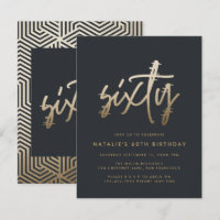 Moderne 60e anniversaire simple élégant script élé