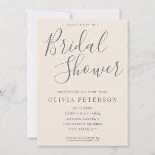 Invitation moderne à la douche nuptiale noire et b