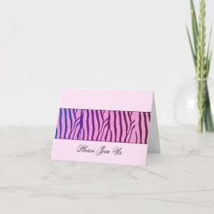 Invitation moderne à motif zèbre