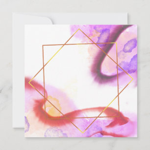 Invitation moderne abstraite aquarelle alcool