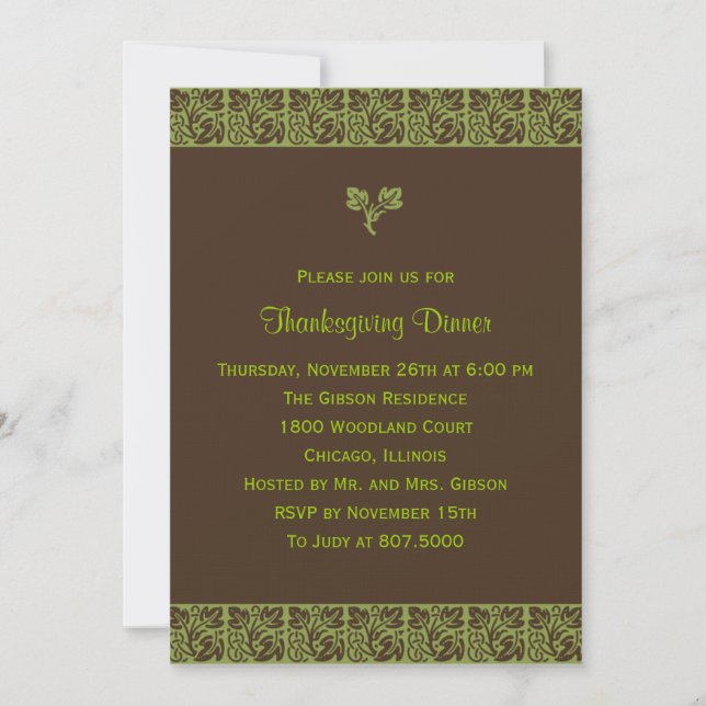 Invitation moderne Batik Thanksgiving/Holiday Part (Devant)