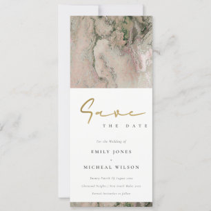 INVITATION MODERNE BLUSH DUSKY ROSE GOLD AGATE ENREGISTRER LA