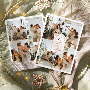 Invitation Moderne Boho 8 Photo Noël Nouvel An