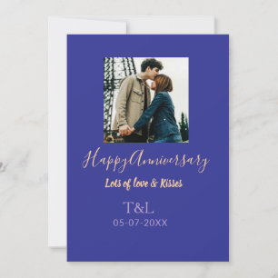 Invitation Moderne boho joyeux anniversaire ajouter nom bleu
