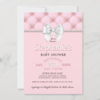 Moderne Chic Bow Blush rose Tiffany Baby shower