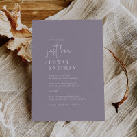 Moderne chic Lavande violet Juste Amour Mariage