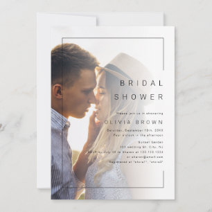 Invitation Moderne chic minimaliste photo nuptiale