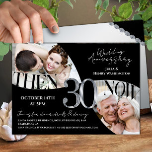 Invitation Moderne Classique 30e Anniversaire de Mariage