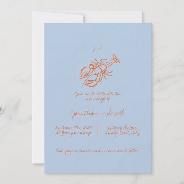 Invitation Moderne coloré main Whimsical Mariage écrit (Devant)