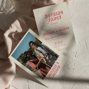 Invitation Moderne Colorful Retro Bold Mariage photo unique