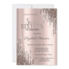 Moderne Cool Paillettes Drips Rose Gold Sweet 16 