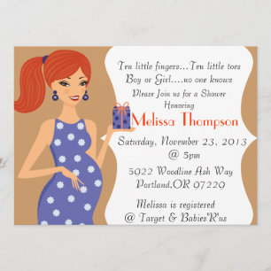 Invitation moderne de baby shower