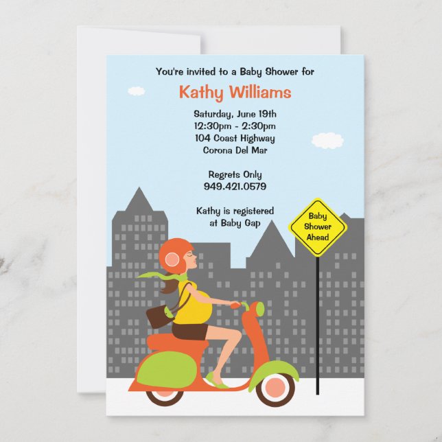 Invitation moderne de baby shower (Devant)