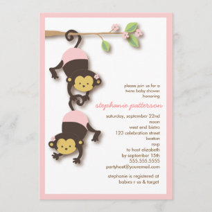 Invitation moderne de baby shower de filles de