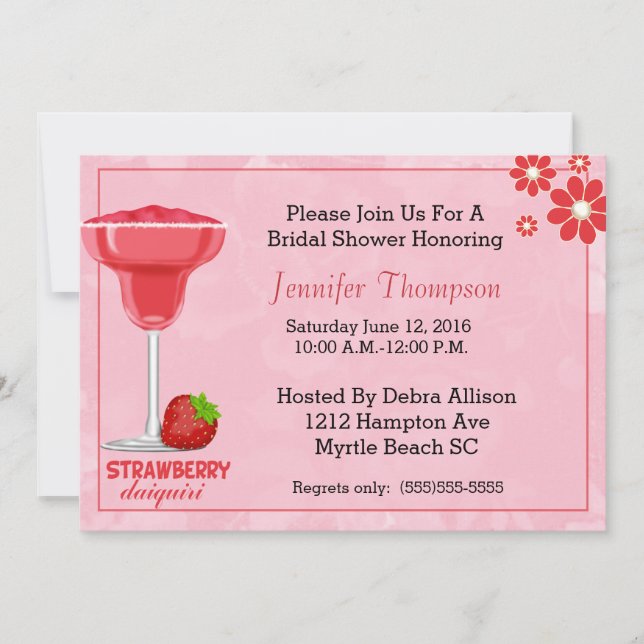 Invitation moderne de douche nuptiale (Devant)