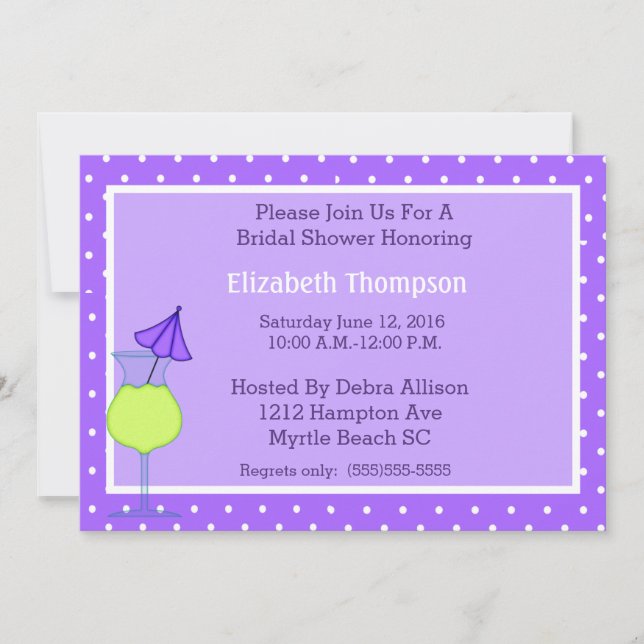 Invitation moderne de douche nuptiale (Devant)