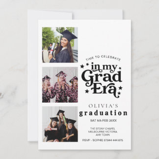Invitation moderne de fête de fin d'études avec ph