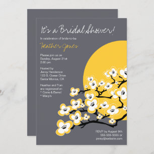 Invitation moderne de Fête de la mariée de fleurs